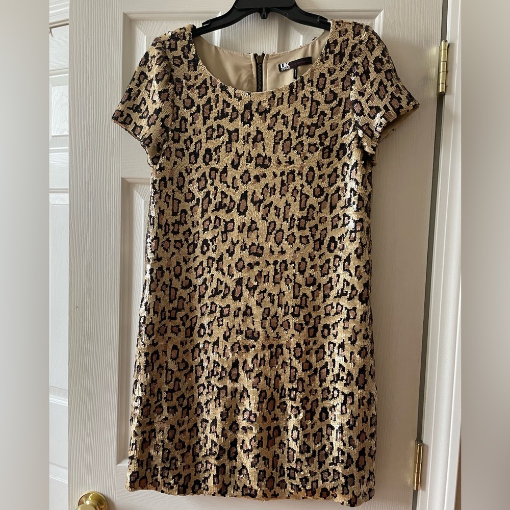 Animal print sequin dress